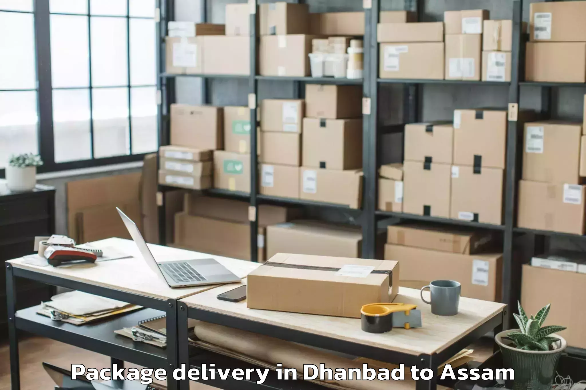 Quality Dhanbad to Rajapara Khatajuli Package Delivery